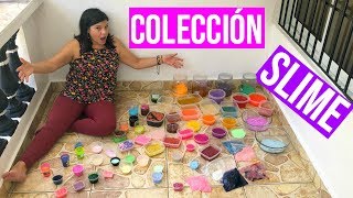 MEZCLANDO mi COLECCIÓN de SLIME  en el PISO