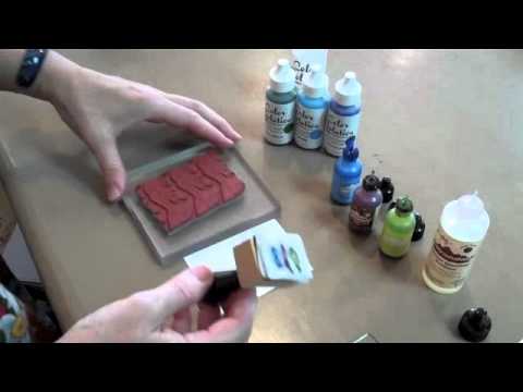 Stamping with alcohol inks - YouTube