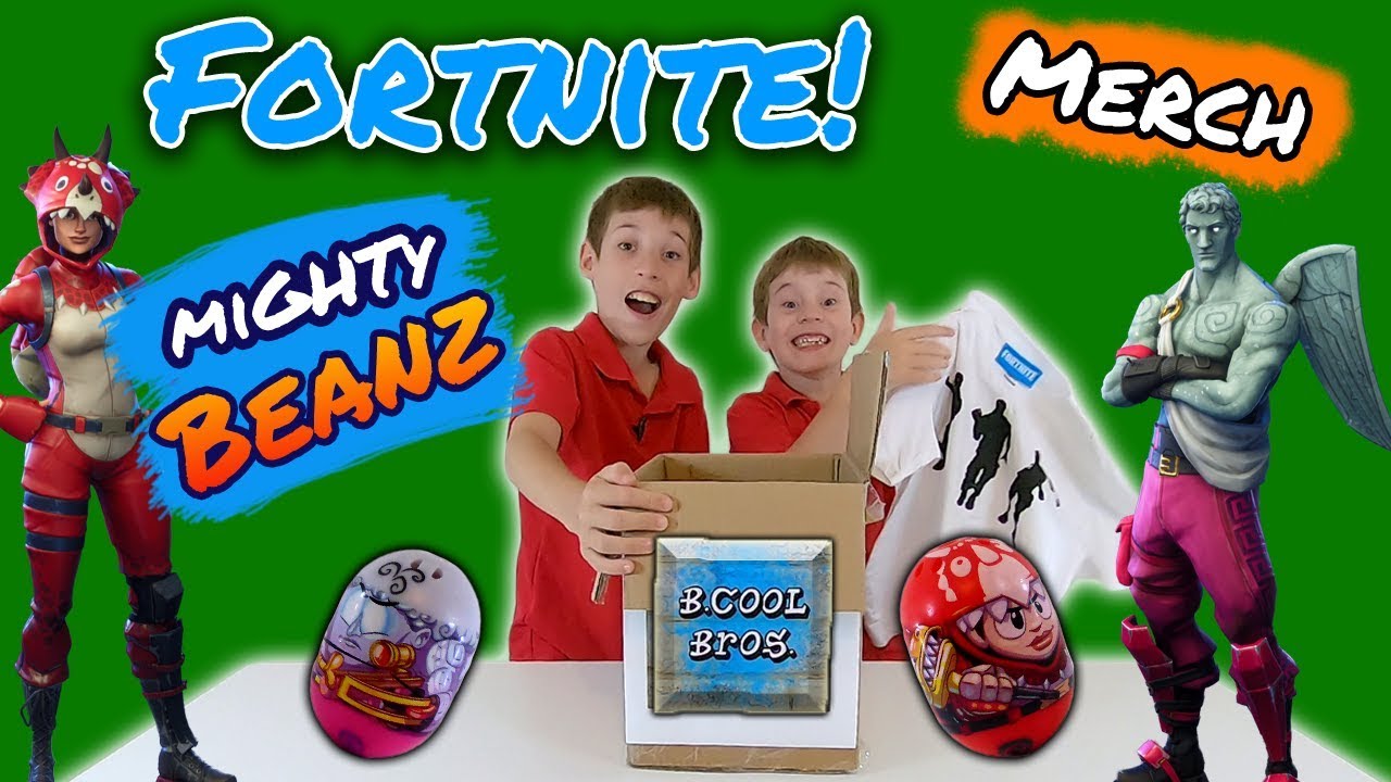 Fortnite Merch & Fortnite Mighty Beanz! with BLOOPERS! [BCoolBros]