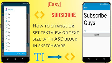 [Easy] How to change or set textview or text size with ASD block in sketchware.