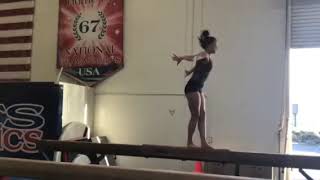 Emily White (2020), Balance beam - front aerial, split jump, back tuck