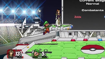 Super Smash Flash 2: SUBSPACE EMISSARY STAGE 1 PART 2 ZELDA