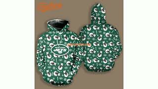 New York Jets Snowman Christmas White Green 3D Printed Hoodie screenshot 4