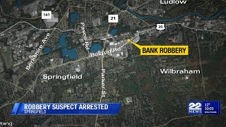 Wilbraham suspect arrested after handing note to teller, robbing Springfield bank