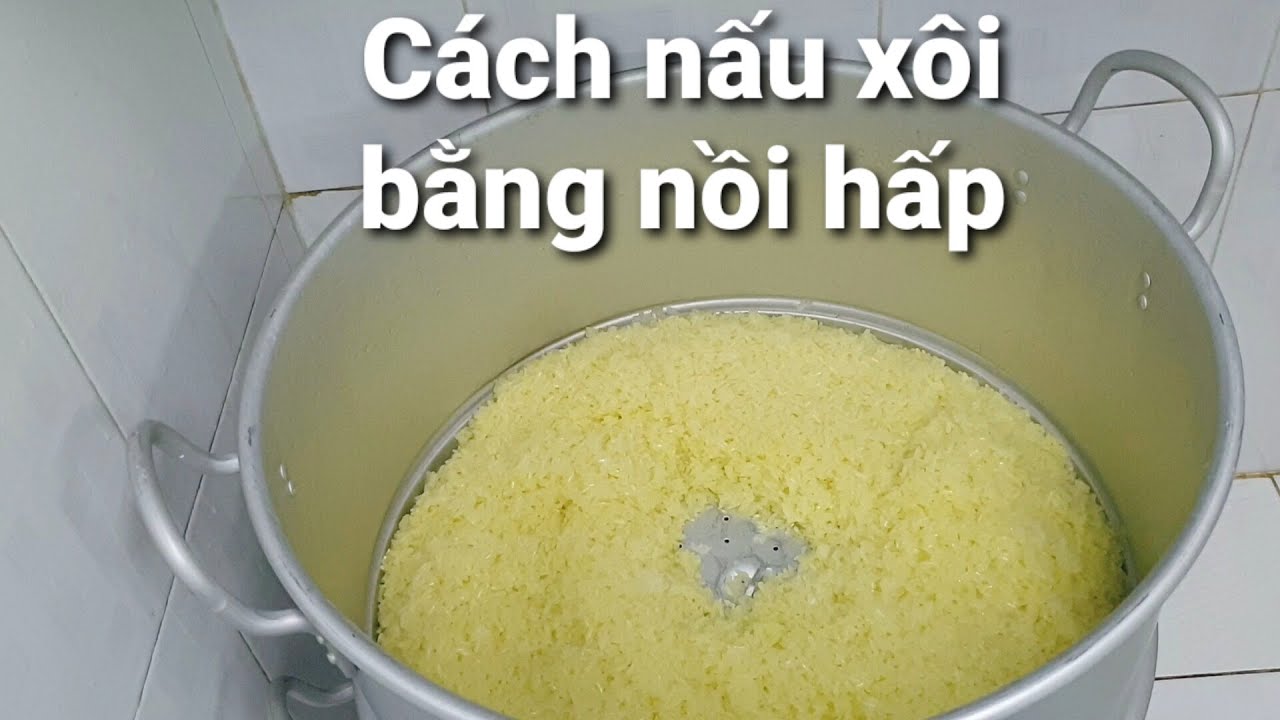 Cách nấu xôi đậu xanh nước cốt dừa bằng xửng hấp