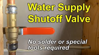 Famous How to Add a SharkBite Slip Ball Shutoff Valve to a Water Line; Copper or PEX DIY plumbing project Profile