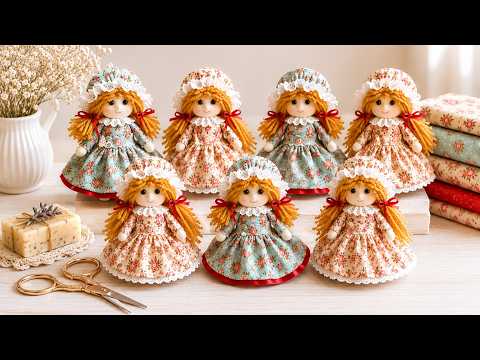 🌸 This Handmade Doll Smells Amazing and Looks Adorable! Easy to Make, No Pattern Needed!