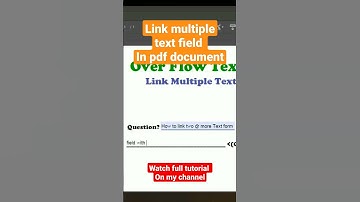 Link text fields for overflow #shortsvideo #shorts