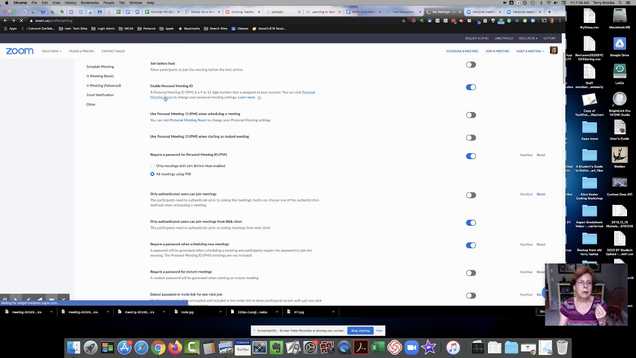 Zoom Personal Meeting Room Settings YouTube