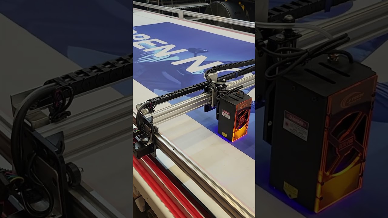 First Laser Cut Feather Banners