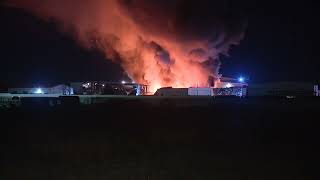 WATCH: Crews battle large fire at Columbus Auto Shredding