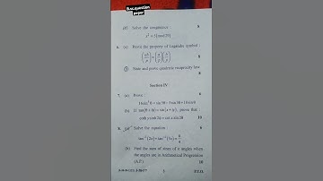 BSC 5th sem mathematics (number theory & trigonometry) question paper 📜#@#