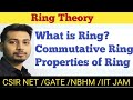 Ring Theory | Commutative Ring | Properties of Ring | Example of Ring | Bsc maths | Msc maths