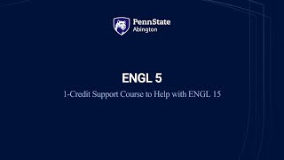 Confident Writing Starts Here: Take ENGL 005