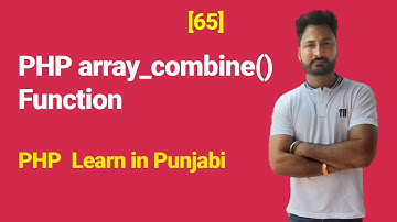 array_combine in PHP