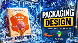 Ice Cream Box Packaging Design in CorelDRAW