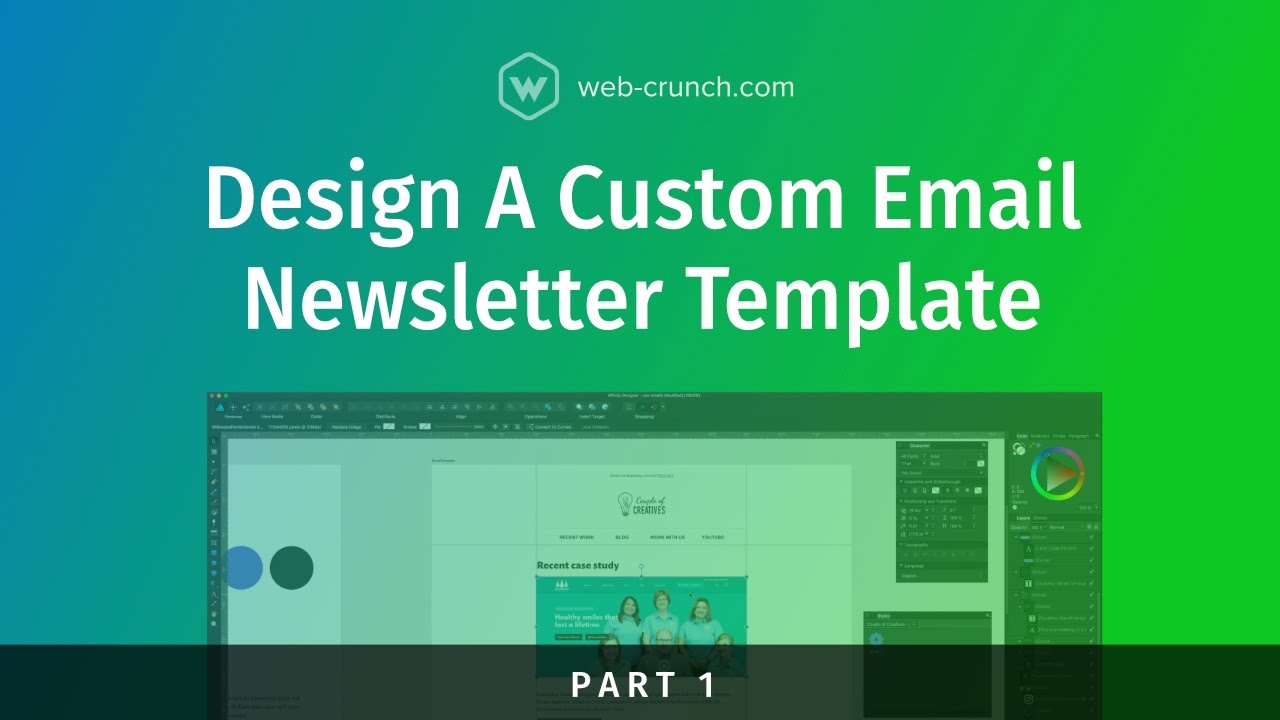 Design A Custom Email Newsletter Template Part 1 Youtube