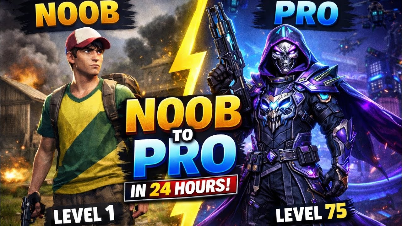 Can I Transform a ₹1 Noob ID Into a Prime 8 Level ID in Just 24 Hours? 😱 – Garena Free Fire