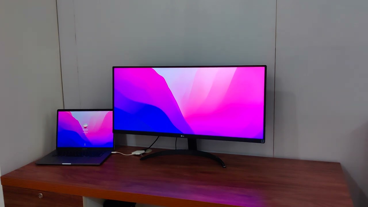 LG Ultra-wide Monitor - 34WP500 - Work From Home Desk Setup - YouTube