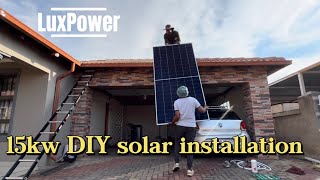 15kw DIY solar system full installation for a friends/Subscriber#asmr#diy#solar