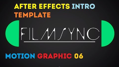 After Effects Intro template | Motion Graphics 06 | Free Download