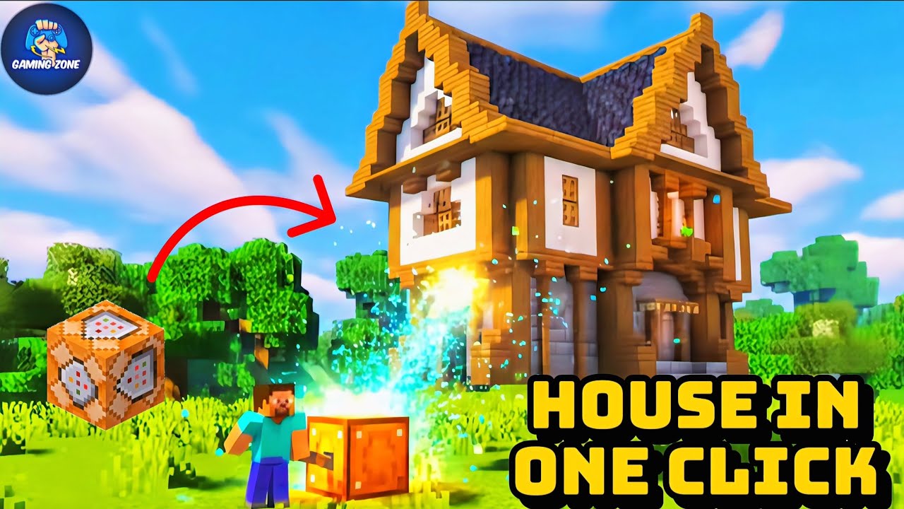 House With Command Block | Minecraft Commands For Bedrock
