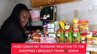 HUKU USA🇺🇸MY HUSBAND REACTION TO THE SHOPPING 🛍 I BROUGHT FROM KENYA🇰🇪