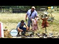 Cordero a la cruz con ensalada de vegetales a la chapa