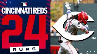 Reds score TWENTY FOUR (24) RUNS in a single game (feat. Elly De La Cruz homer, Marte grand slam!)