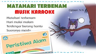 Lagu Matahari Terbenam Karaoke dan Lirik, Tematik Kelas 1