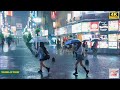 【4K HDR】3 Hours Heavy Rain Walk in Shinjuku（新宿）Tokyo Japan | Relaxing Natural City ambience