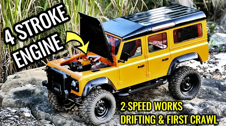 4 STROKE OVERHEAD CAM ENGINE INSTALLED INTO RC CAR Part 6 - 2 SPEED, DRIFT & FIRST CRAWL