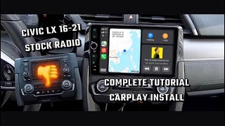 (A girl can) Install a Joying Apple CarPlay on Honda Civic LX 20162021 (Step by Step)
