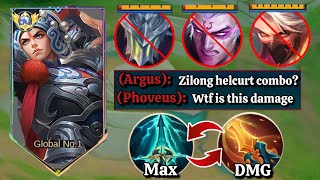 ZILONG ONE HIT BUILD X HELCURT COMBO!! INSANE ONE SHOT DELETED ENEMY