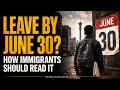 How Should you Interpret talk of 30 June 2026 Deadline to leave  South Africa?