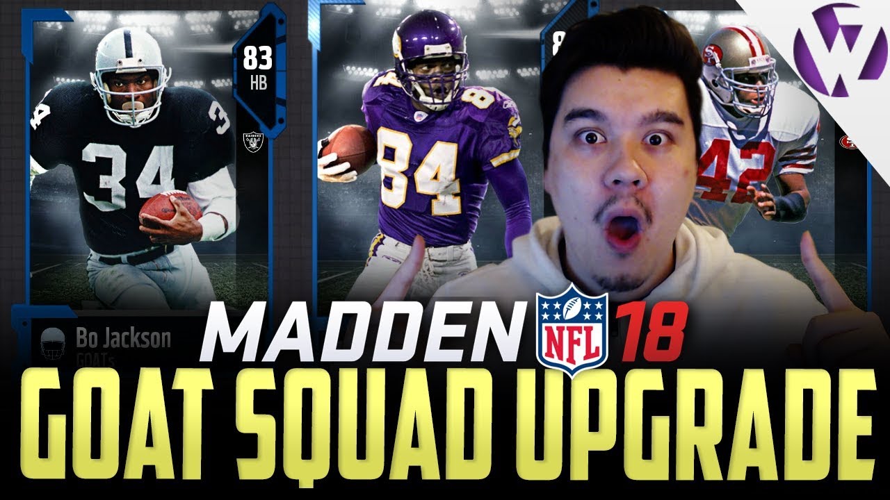 MADDEN 18 RANDY MOSS GAMEPLAY!!! MADDEN 18 GOAT SQUAD UPGRADE PACK OPENING