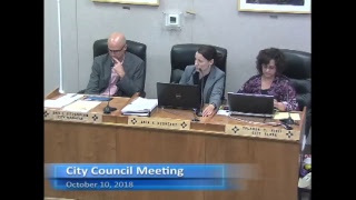 City of Santa Fe City Council Meeting for October 10, 2018