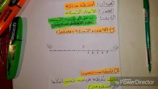 رياضيات الثانية متوسط**(الإعداد النسبية)مدخل الى الإعداد النسبية+ تعليم النفط على مستقيم مدرج**