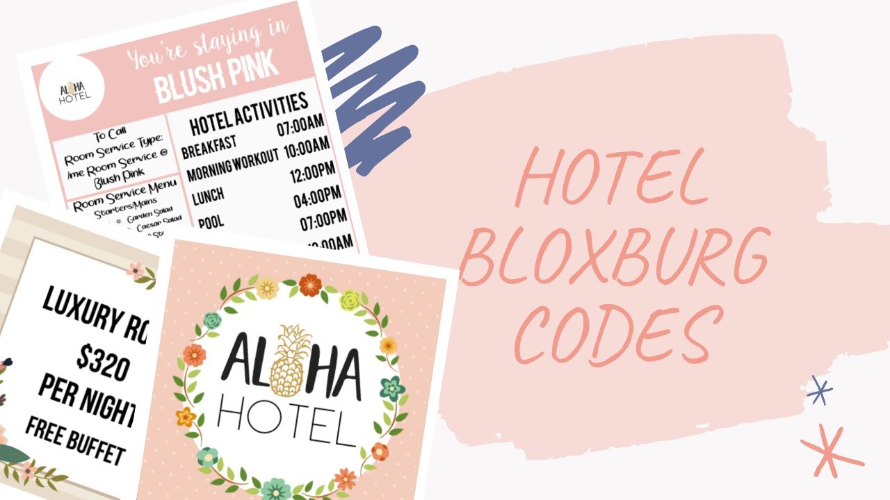 Roblox Bloxburg Hotel And Cafe Decals By Toxic Hero