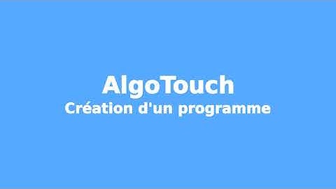 AlgoTouch tutorial: the programs
