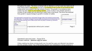 CIMA Operational Case Study Pre-seen August 2015 - Merchant Wealth