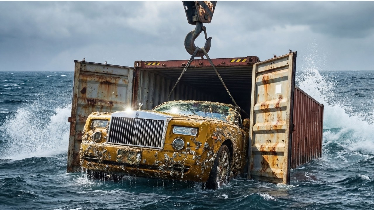 Asmr Car Restoration! “The Golden Phantom: A Rolls-Royce Reborn from the Ocean Depths”