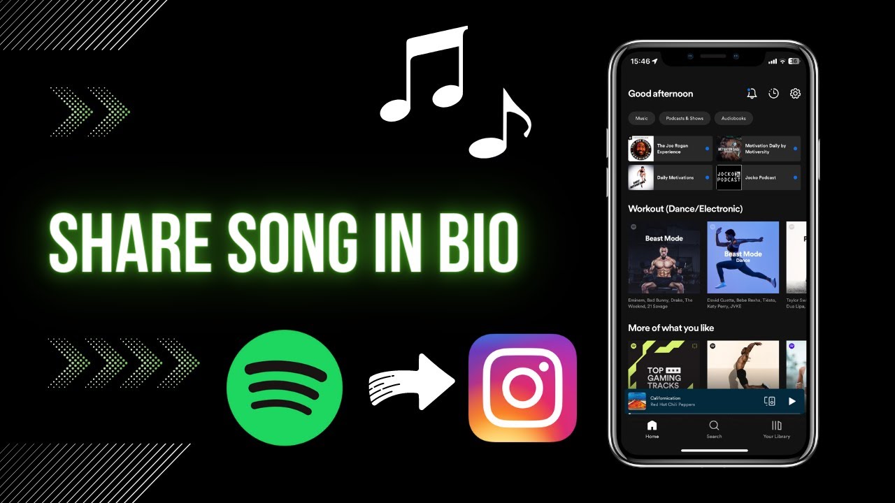 How To Share Song From Spotify To Instagram Bio - YouTube