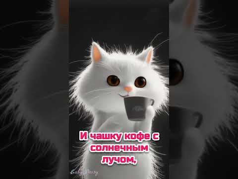 💗С ДОБРЫМ УТРОМ!☕ЧУДЕСНОГО ДНЯ! Красивая музыкальная открытка