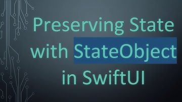 Preserving State with StateObject in SwiftUI