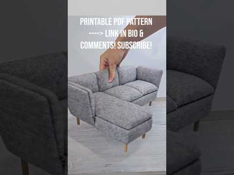 The SECRET to a Perfect Barbie Sofa! ? (Pattern Linked) #diy #diyprojects #miniaturefurniture
