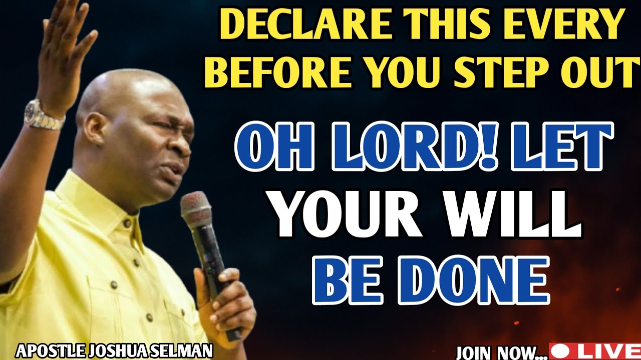 STOP AND PRAY THIS: LORD, LET YOUR WILL BE DONE IN MY LIFE! | APOSTLE ...