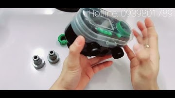 Hướng dẫn bộ tưới cây tự động 2 cửa kênh dùng pin thái lan Malee ML-6121A van tưới cây hẹn giờ