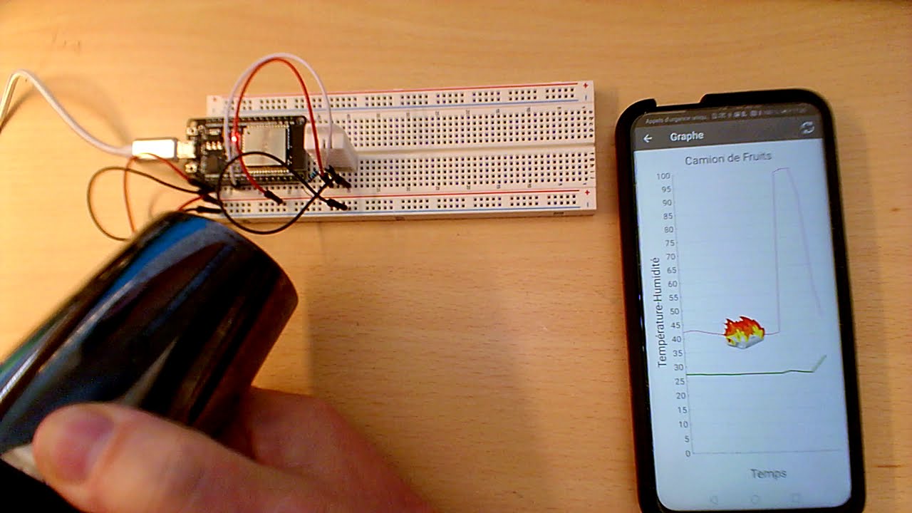 Camion de fruits - windev mobile - Arduino Esp32 Dht22 - YouTube
