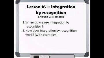 Integration by recognition